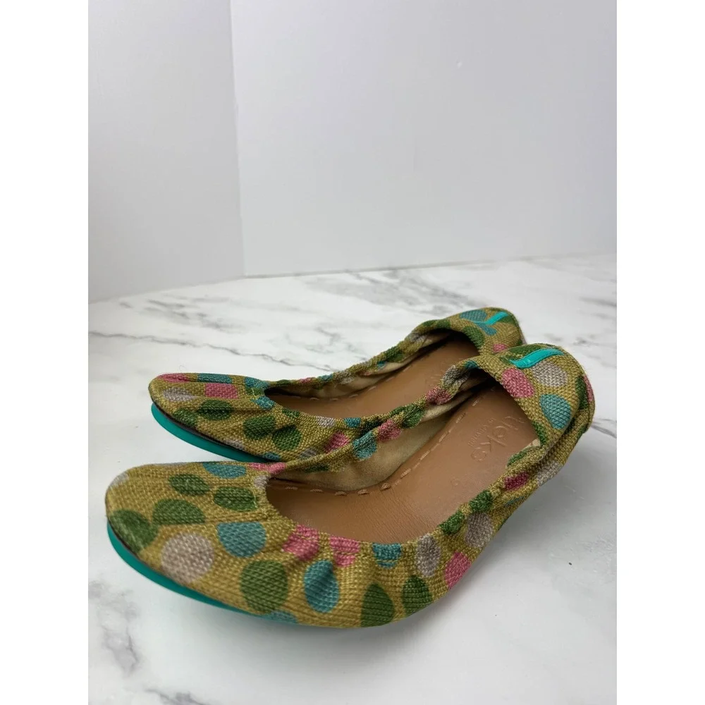 tieks by Gavrieli Echo Park Polka Dot Flats Sz 9 Like New